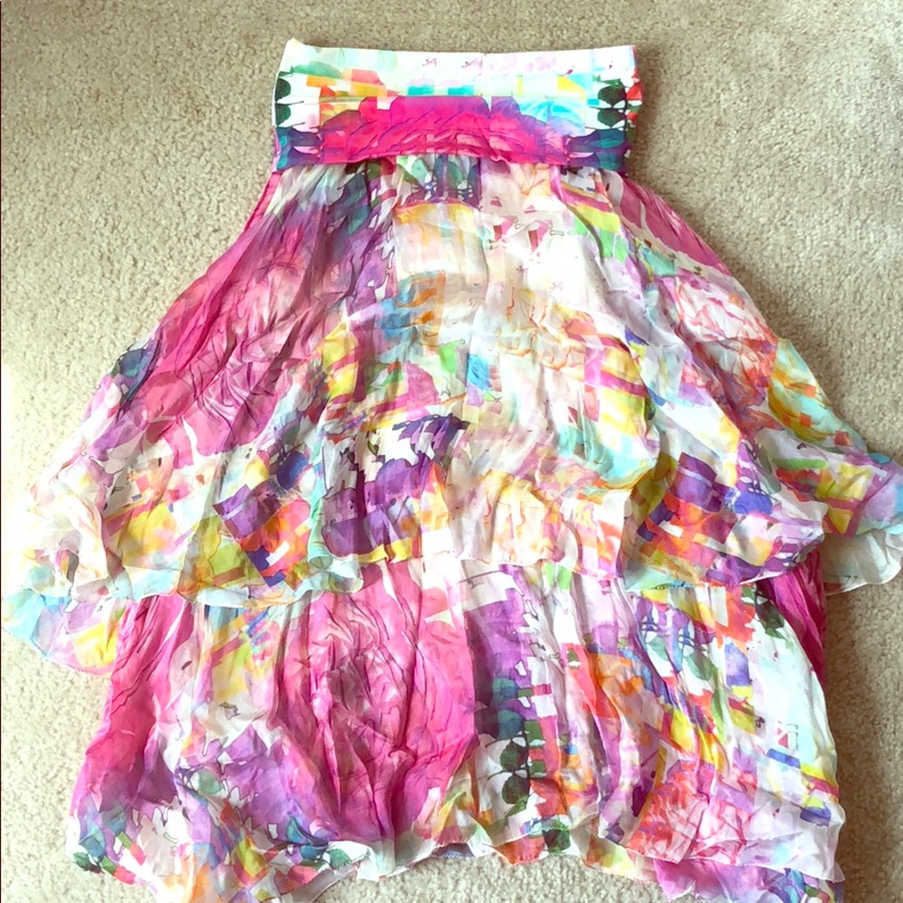 SHAN colorful flowy convertible skirt / dress